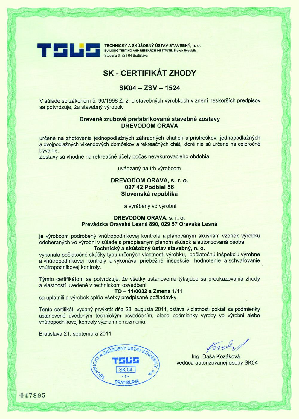 CERTIFICAO DO PRODUTO